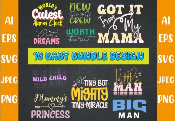 Baby Bundle Design Svg Colorful Vector for Graphics