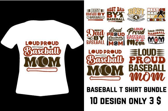 Baseball Quote Typography T Shirt Bundle for Branding
