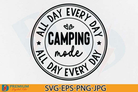 Camping Mode SVG: Graphics for T-Shirt Designs