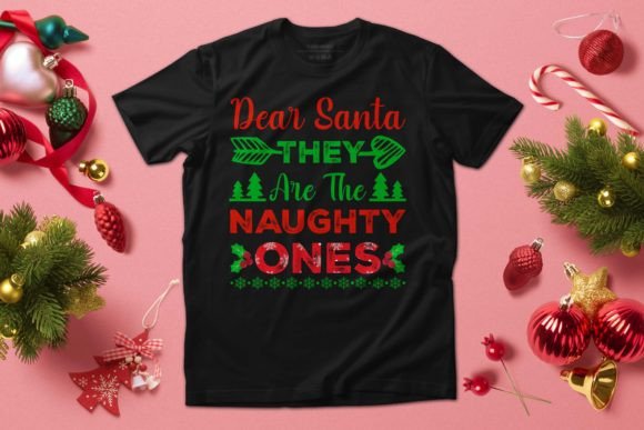 Naughty Ones Funny Christmas SVG Design for T-Shirt Graphics