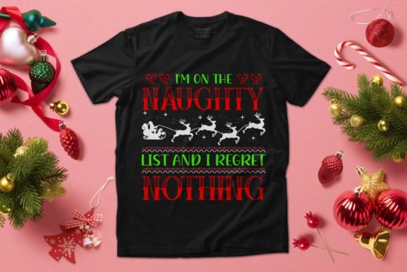 Naughty Santa Christmas SVG for T-Shirt Designs
